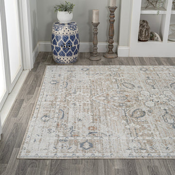 Shaii Global Medallion Low-Pile Machine-Washable Area Rug